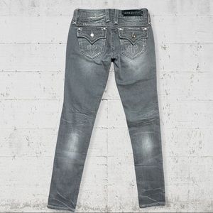 Rock Revival Gray Celine Skinny Jeans Size 26